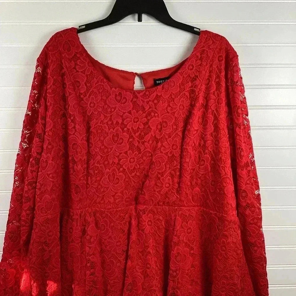 Torrid NWT mini Skater Lace Dress Red 4X - Picture 9 of 11